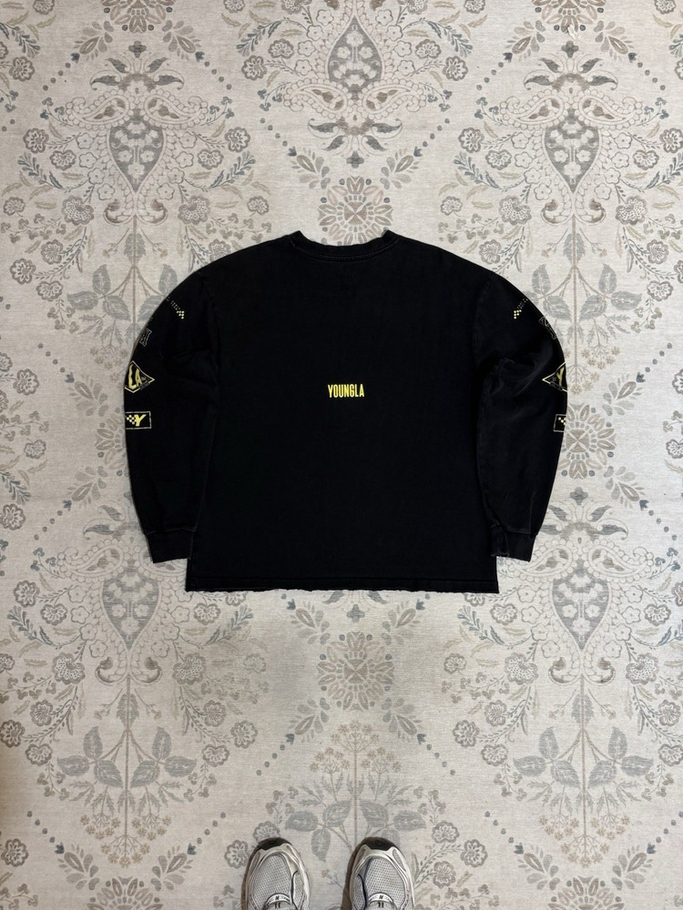 YoungLA Long Sleeve Graphic Tee Black Size Medium