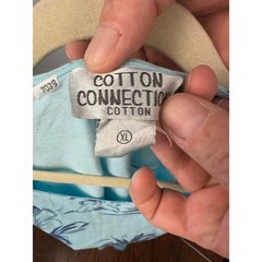 Cotton Connection light blue t-shirt dark blue maritime tropical graphic XL