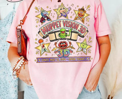 Vintage Muppet Vision 3D T-Shirt, Kermit Miss Piggy Fozzie Animal Tee