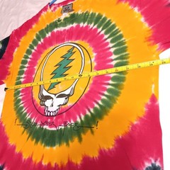 VTG Grateful Dead T-shirt Size M Liquid Blue Tie Dye Band Tee Steal Your Face