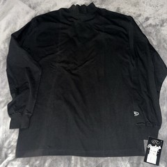 NWT Rawlings Mens Long Sleeve Shirt Black Sz Large New Baseball Softball Cotton