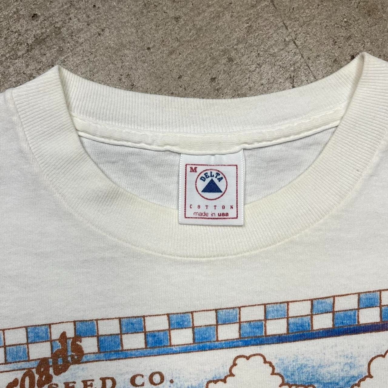 Vintage 90s Busch Gardens Sunflower T-Shirt White Medium Made in USA Nature Art gallery