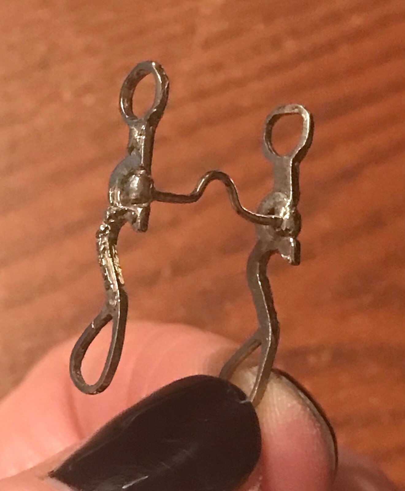 HQ Trad. 1:9 Scale RDLC WESTERN ENGRAVED CURB BIT for bridle drop at show SILVER