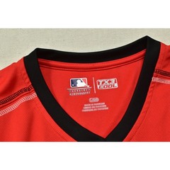 Men’s Majestic Reds TX3 Cool Orange Baseball V-Neck Jersey Regular Size L NEW