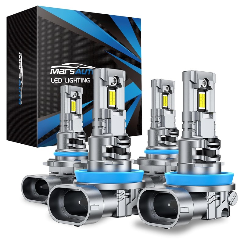 Marsauto H11/H8/H9 9005/HB3 Powersports Bulbs, H11 9005 Fog Bulbs with 5 mins…