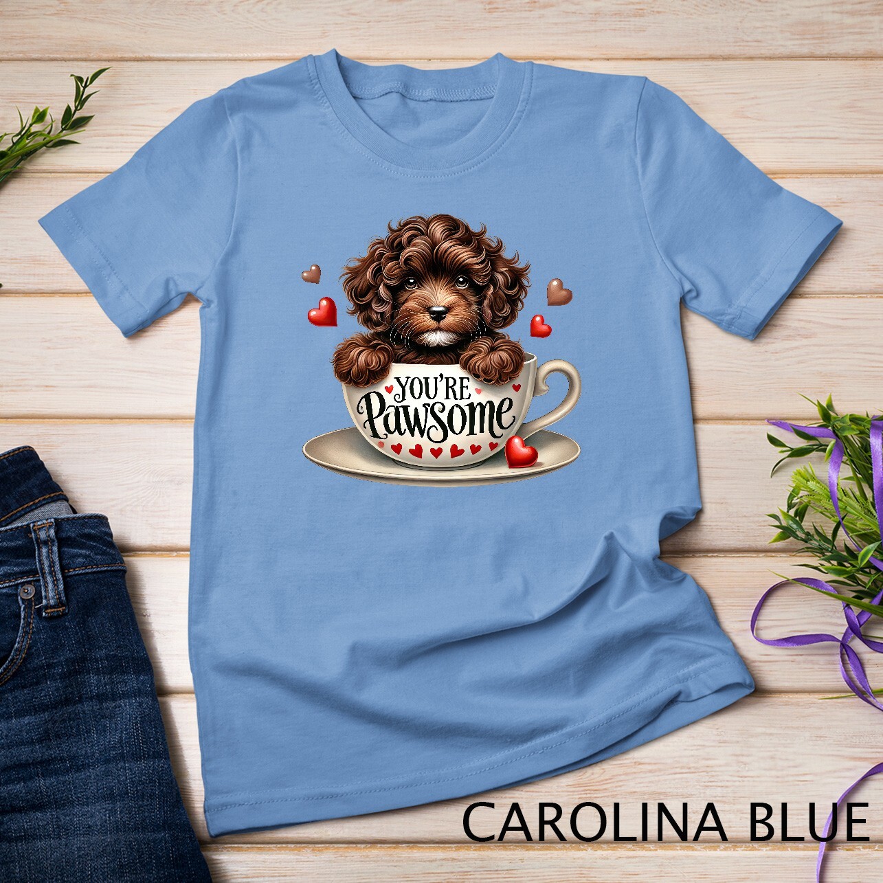 Puppy Love A Heartwarming Valentine's Day Design Funny T-Shirt Unisex T-shirt gallery