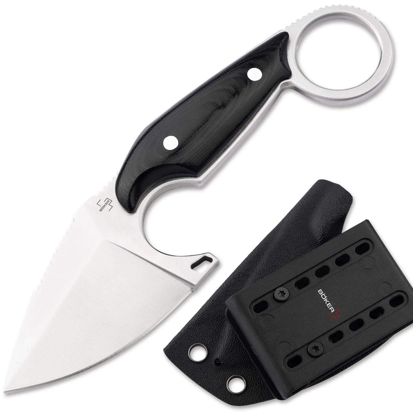 BOKER PLUS Enki Fixed Blade Neck Knife EDC D2 Micarta Karambit Kydex 02BP0011