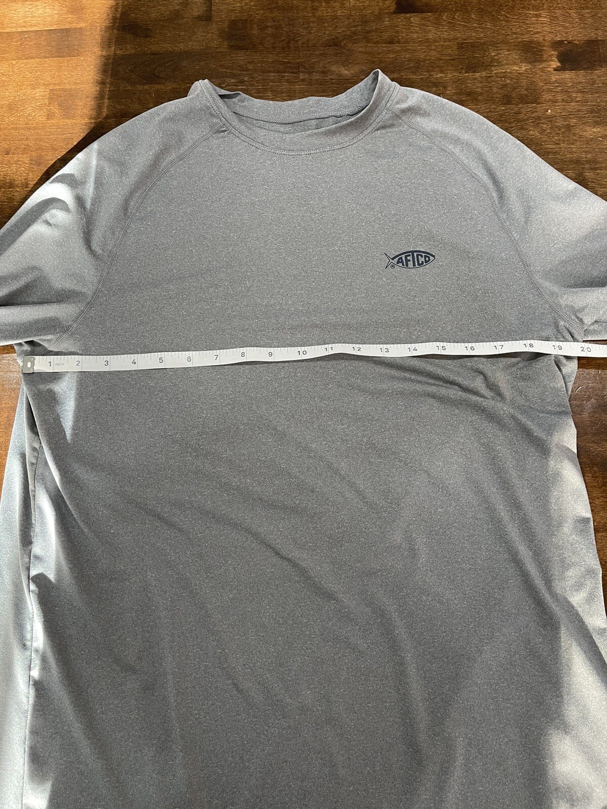 AFTCO Aftech Mens Medium Geaux Fly Long Sleeve Fishing Shirt Gray Breathable gallery