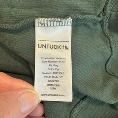 Untuckit Veneroso Pullover Henley Shirt Mens XL Green Long Sleeve Y2K Outdoors