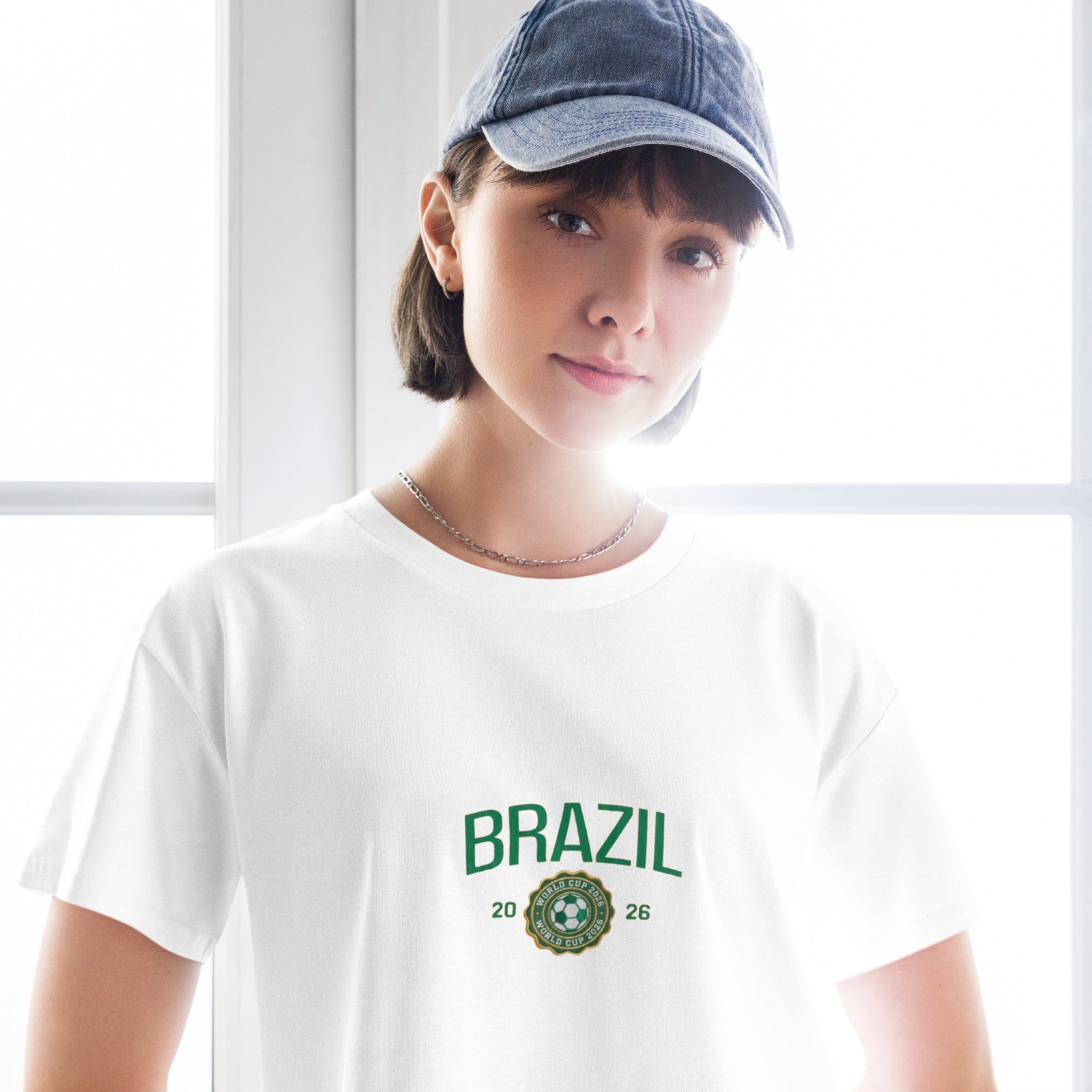 Brazil 2026 Soccer Futbol Fan Women’s crop top gallery