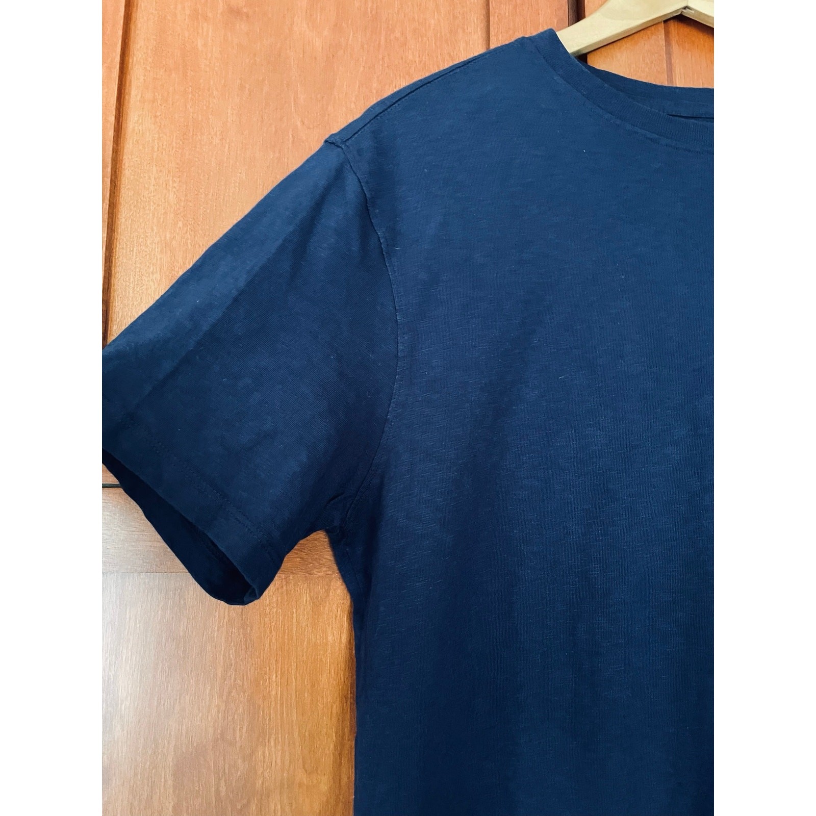 American Giant Premium Slub Tee Shirt Crew Neck Short Sleeve Navy Size Large gallery