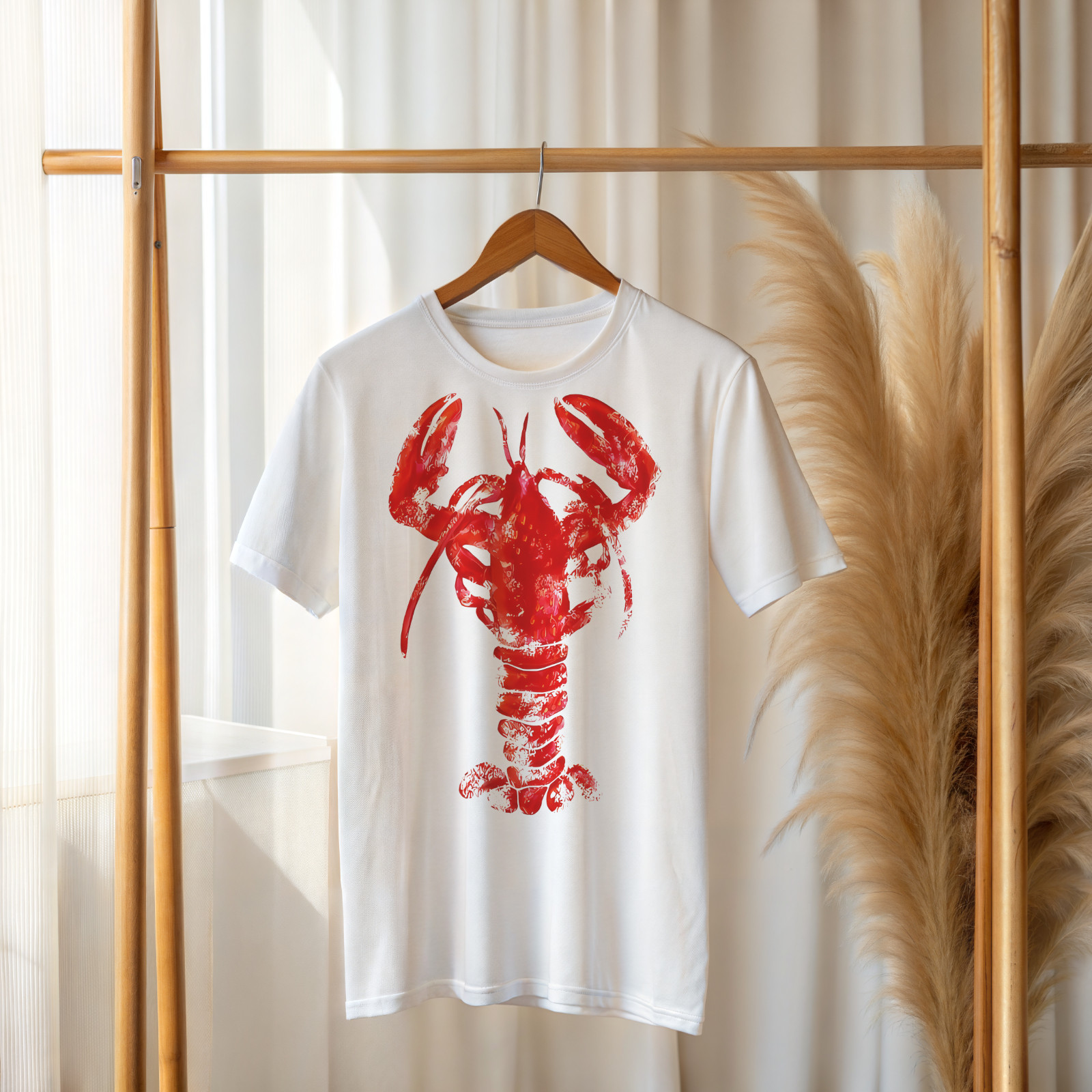 Red Lobster Graphic T-Shirt Coastal Nautical Beachwear Summer Ocean Seafood A82 gallery