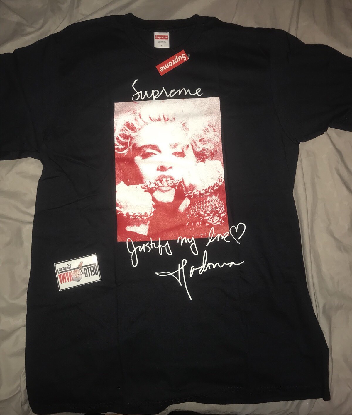 Supreme FW 18 - Madonna Tee - Black - Size Medium- Week 0- IN HAND! gallery