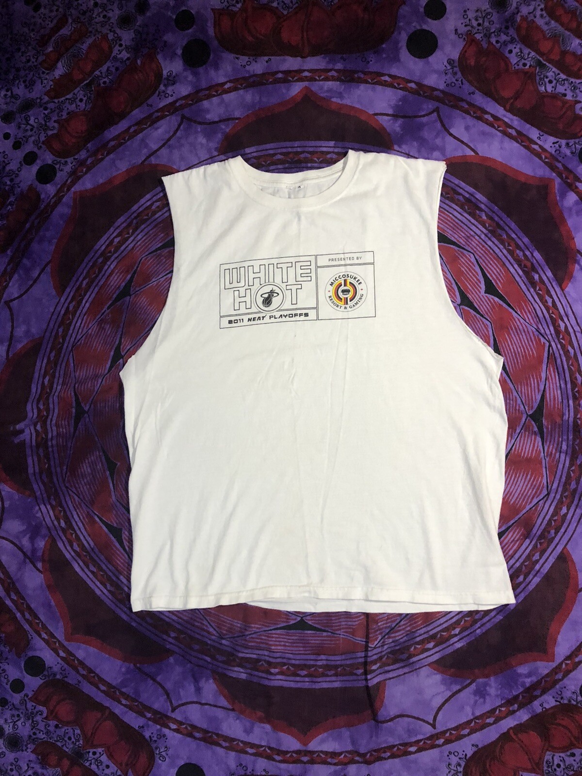 Miami Heat “White Out” 11’ NBA Sleeveless Muscle T Shirt