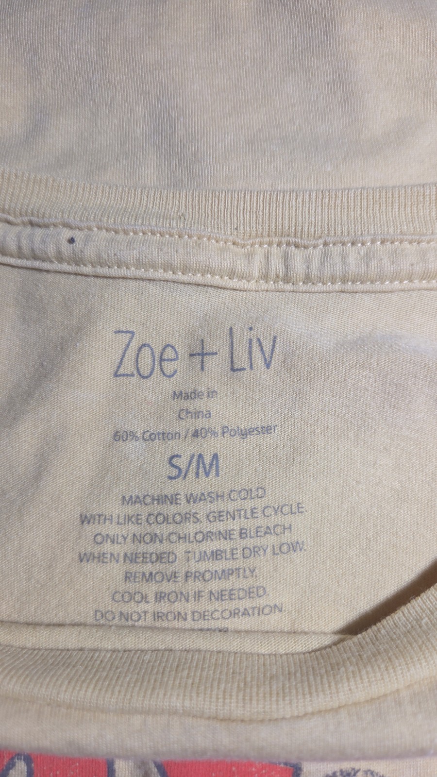 Zoe + Liv Summer of Love 1985 Graphic T-Shirt Yellow Size S/M Boho Retro Tour gallery