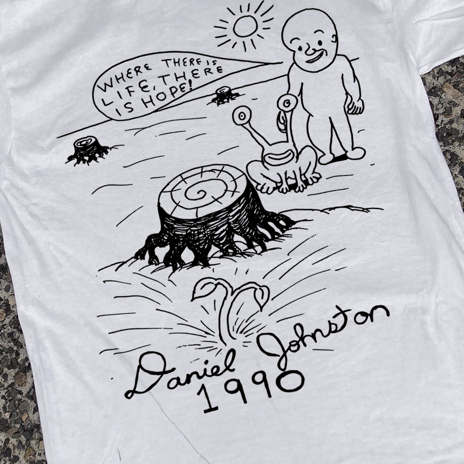 Daniel Johnston ‘There Is Hope’ Classic T-Shirt White XL