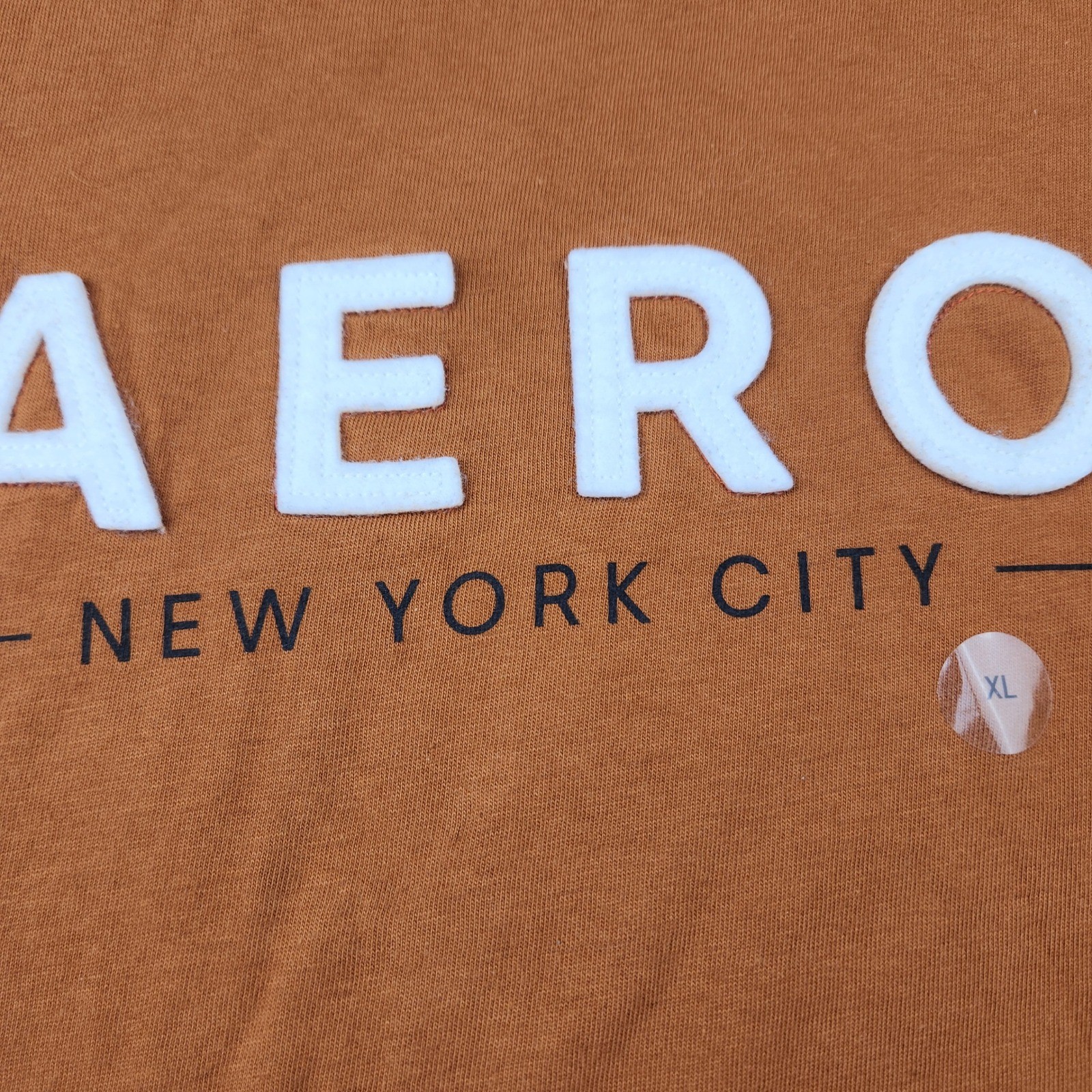 Aeropostale Mens XL Burnt Orange Aero New York City Graphic T-Shirt NWT 2331 gallery