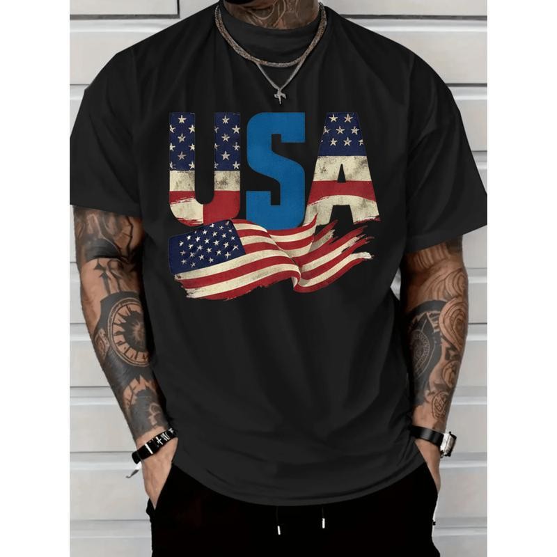 American Independence Day T-shirt flag print patriotic tee gallery