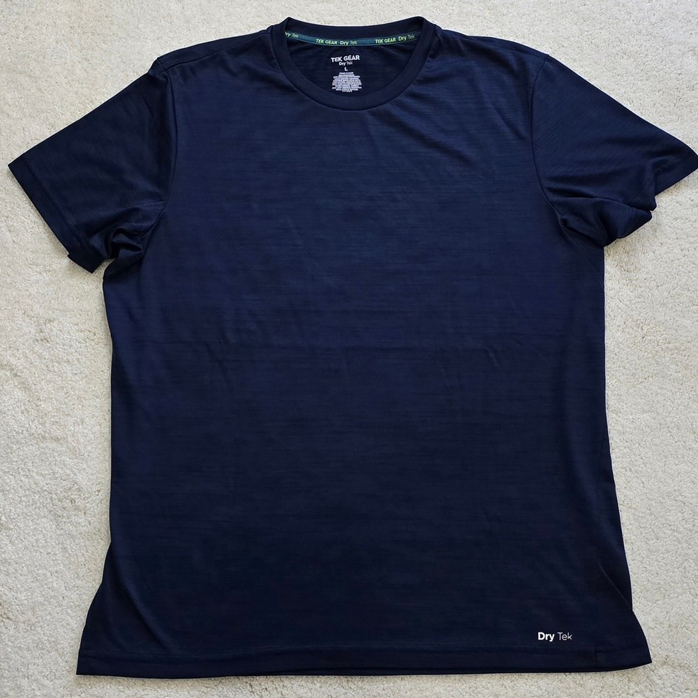 Tek Gear Dry Tek Navy Performance Wicking Tee Men’s Large