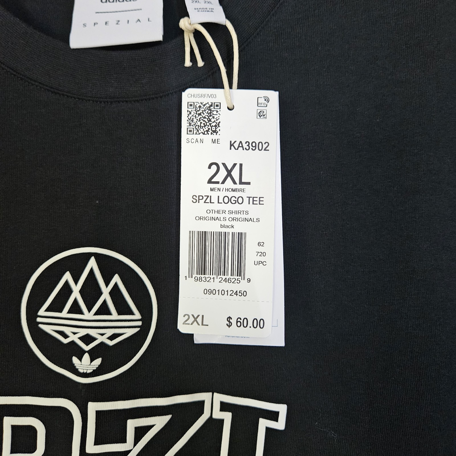 2 Adidas Spezial Spzl Tshirts. BNWT Logo Tee - XXL, Darwen Decade Tee - XL gallery