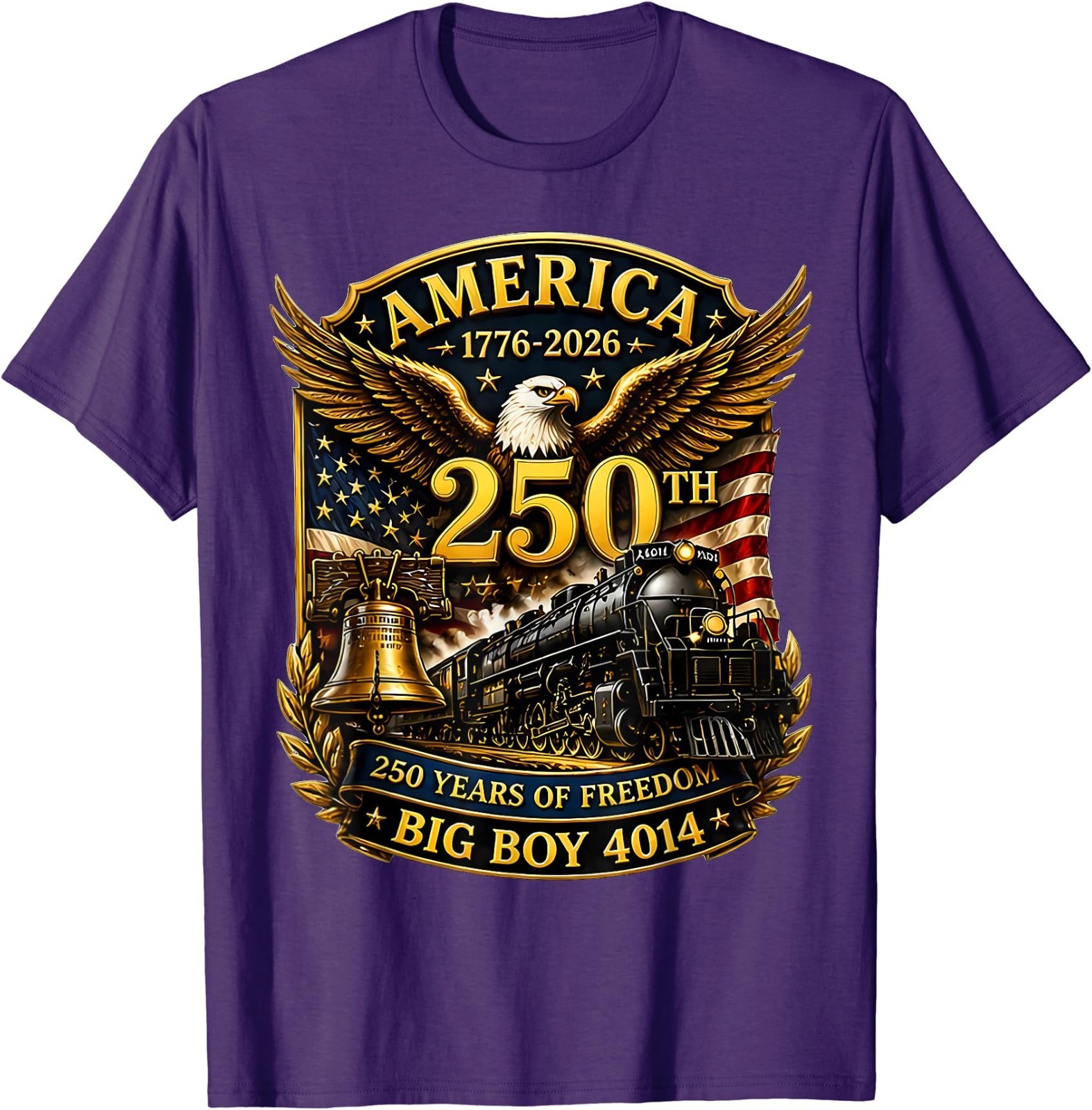 Big Boy 4014 Train USA 250th Anniversary Patriotic American T-Shirt gallery
