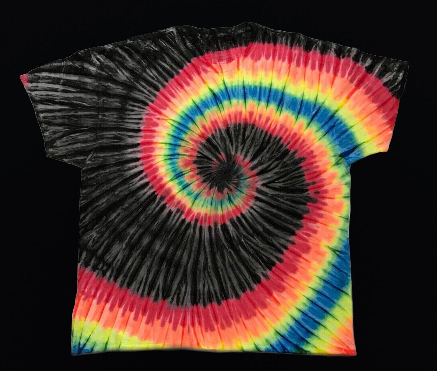 *New* 2XL – Sm Handmade Tie Dye, Rainbow Road (No pink) Crew or V-Neck
