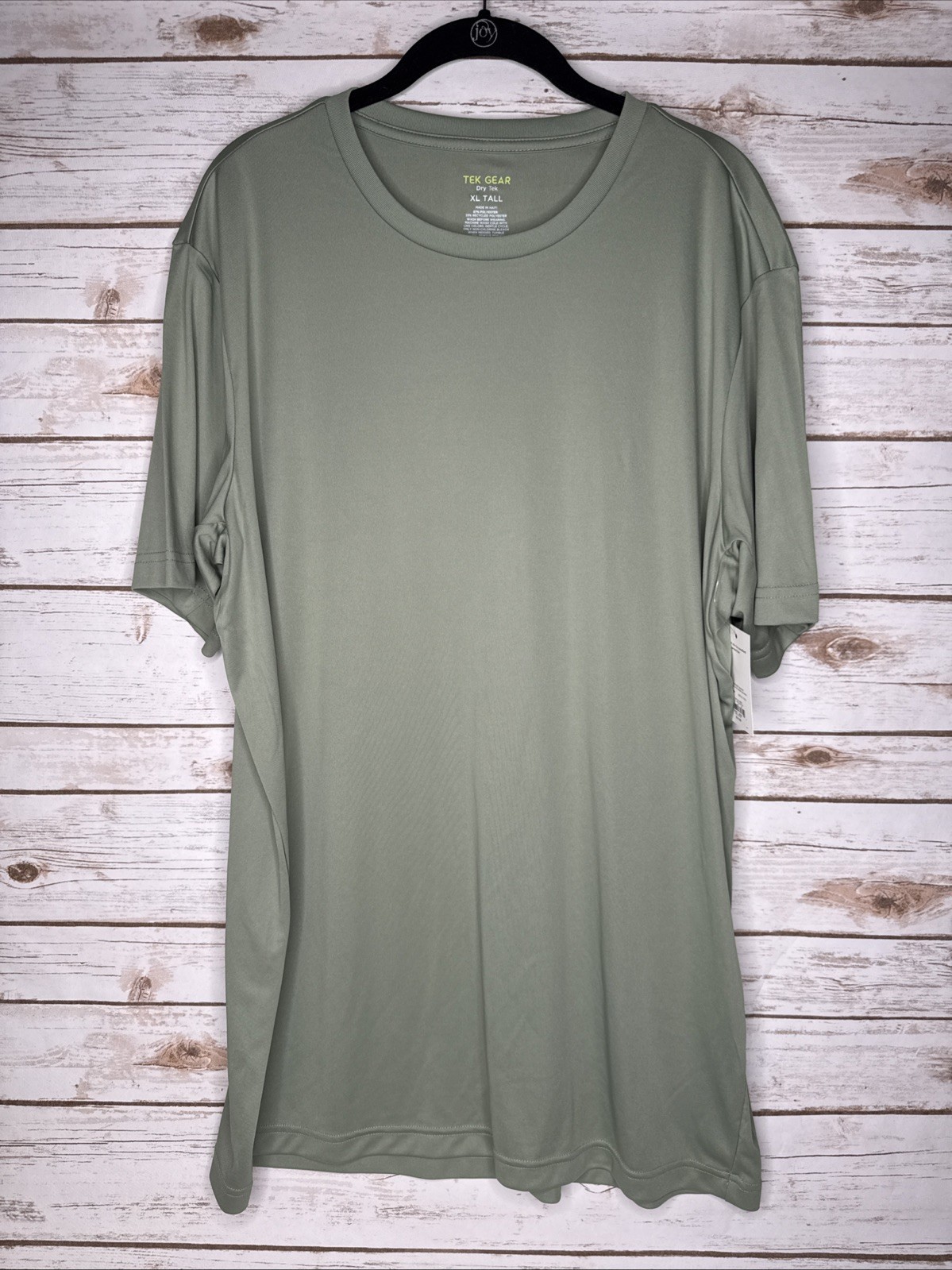 Tek Gear Dry Tek T-Shirt Short Sleeve Crew Neck Athletic Malou Green Men’s XLT