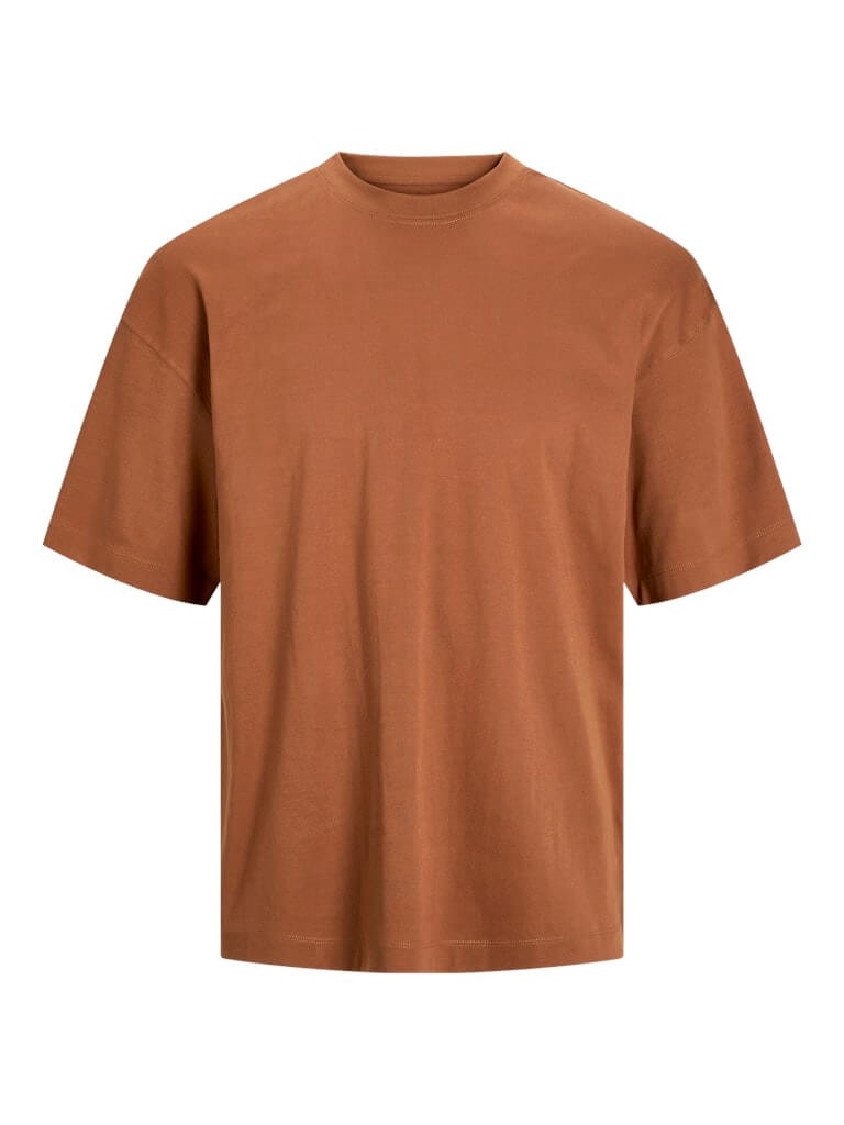 Jack & Jones JJEURBAN EDGE 1 Pack Crew Neck 100% Cotton T-Shirt – Mocha Bisque