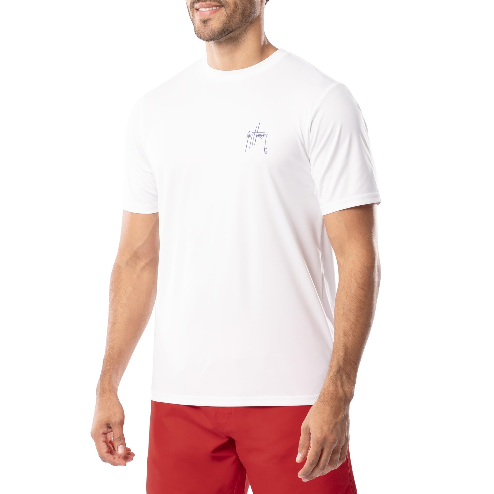 Men's Short Sleeve Performance T-Shirt with UPF 30+ Sun Protection, Bright Wh... gallery