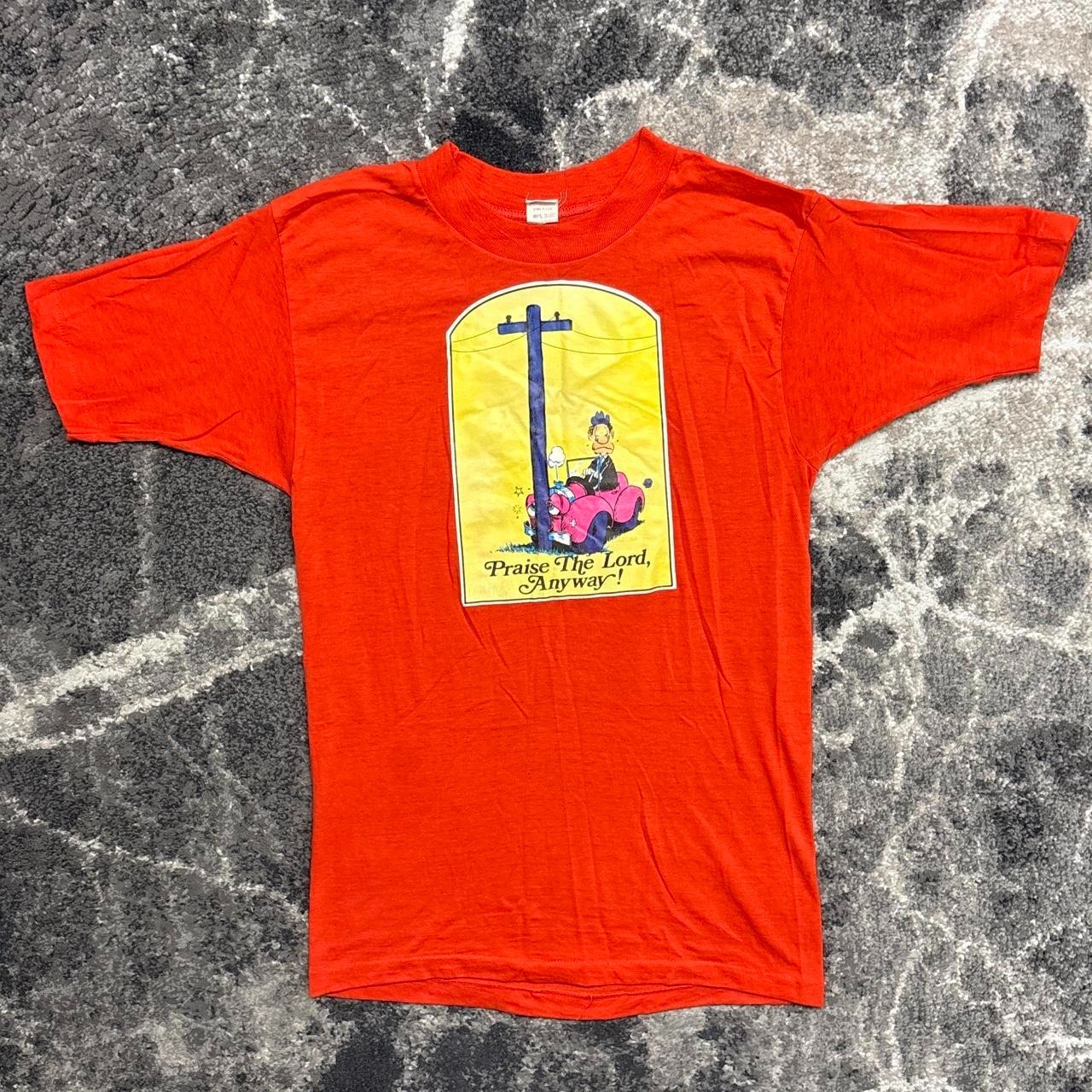 Vintage Art Shirt Adult Small 70s 80s Jesus Christian God Bible Cross Iron On gallery
