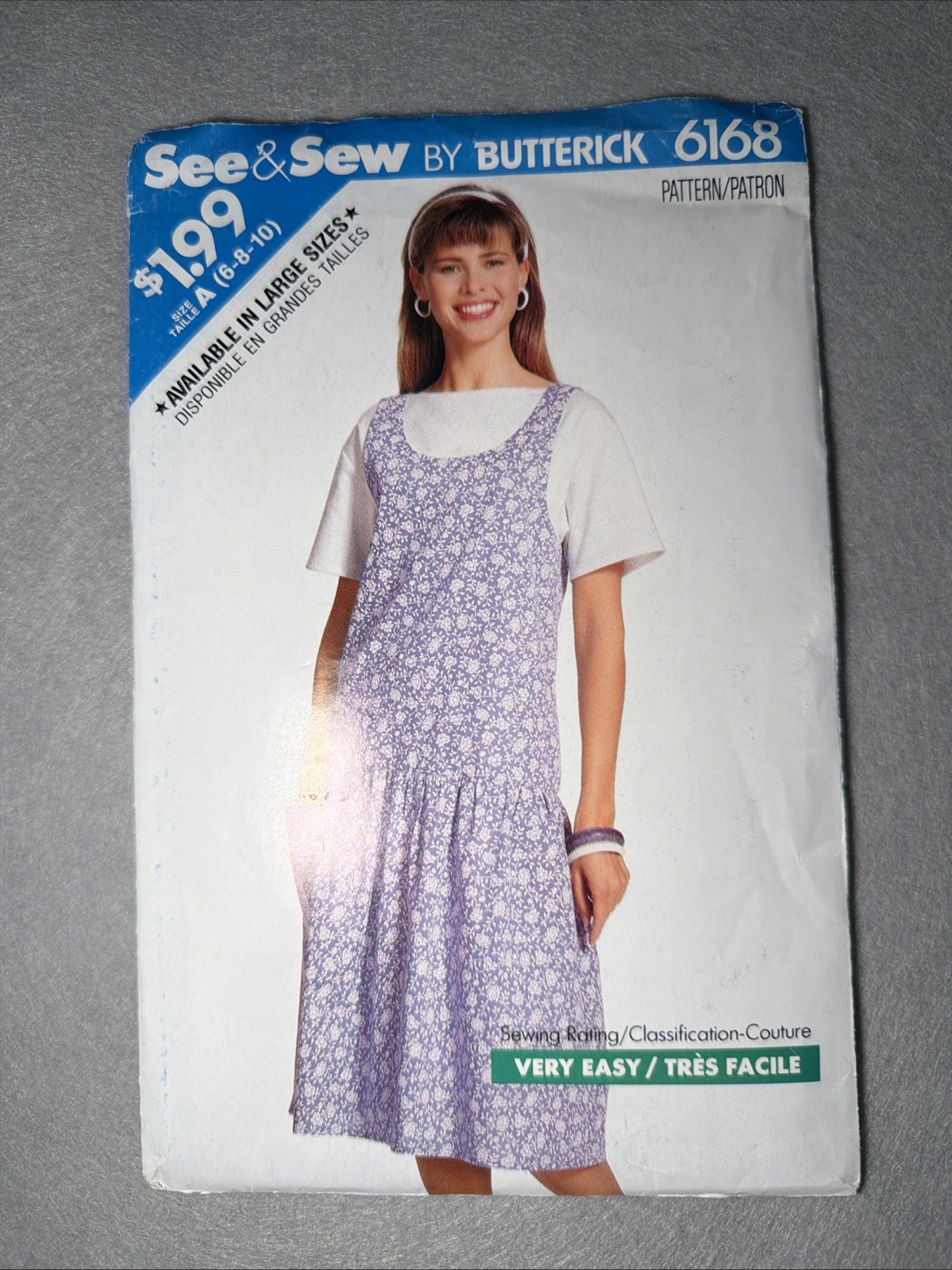 Butterick See & Sew 6168 Sewing Pattern Size A (6-8-10)