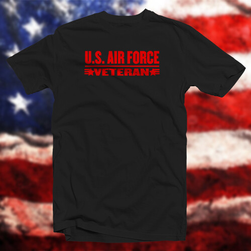 US Air Force Veteran Cotton T-Shirt Star Military United States Armed Forces gallery
