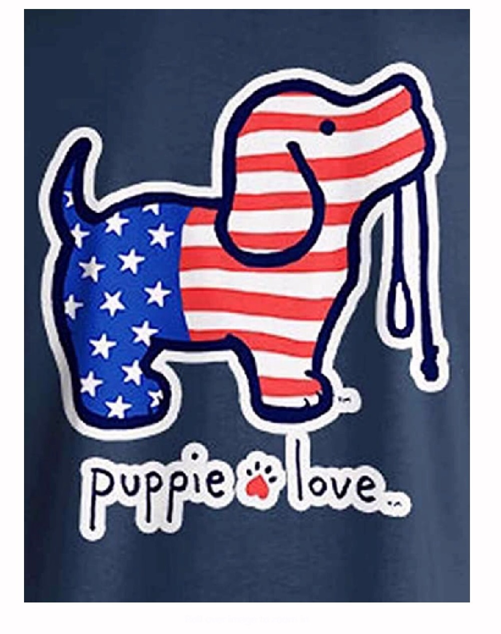 Puppie Love Dog USA Pup Short Sleeve T-Shirt - NEW Fast Free Ship gallery