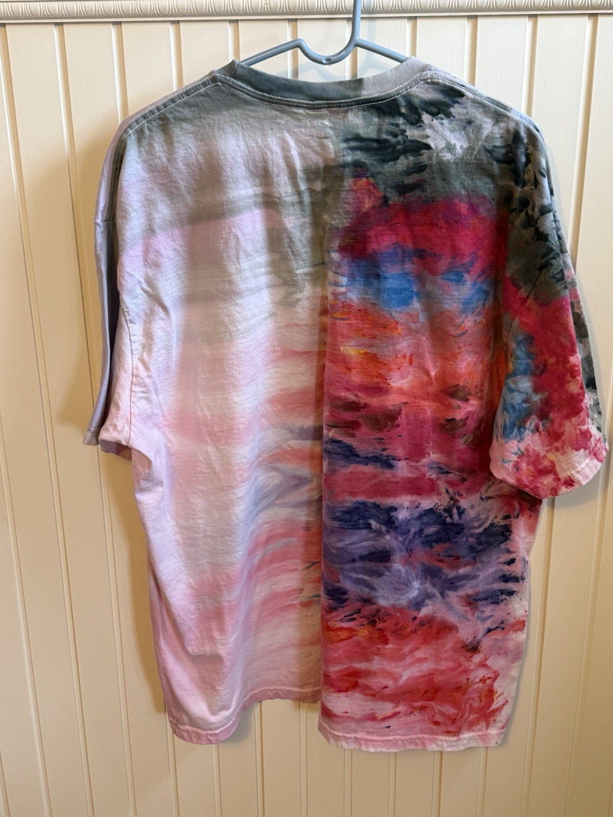 Men’s Custom Gravity Ice Dye Gildan Hammer 2XL Tie Dye Subtle Red White & Blue gallery