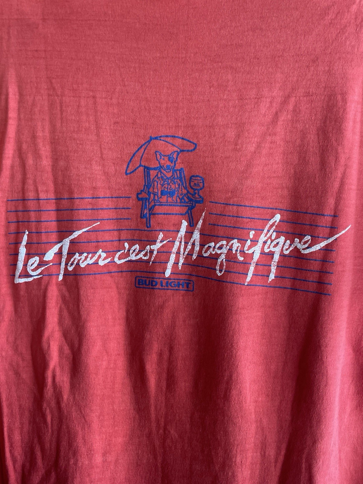 TeeJays HEF-T Tour de North County Bud Light Cycling Red Men's Graphic Crew M gallery