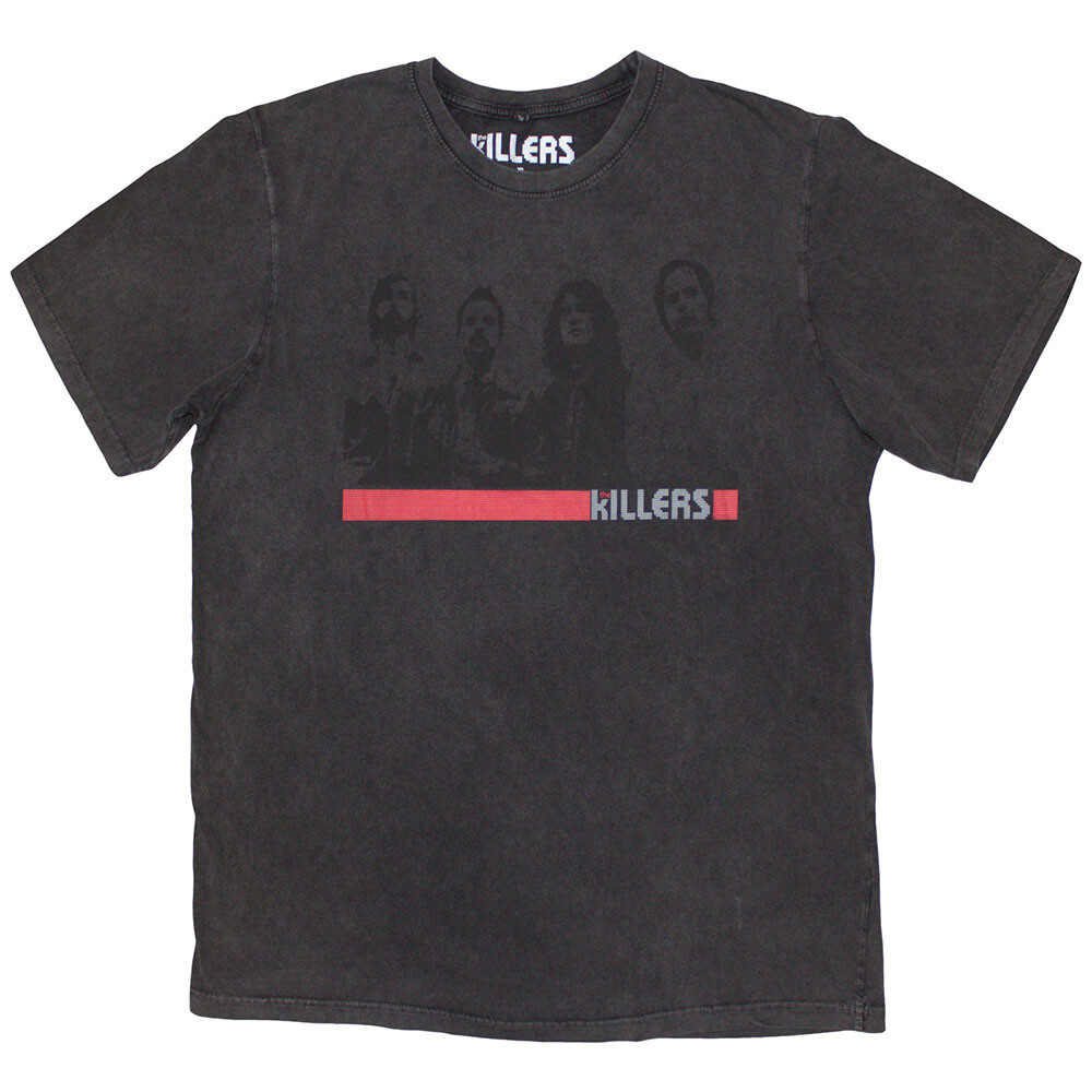 The Killers – Band Photo Mono – Charcoal Grey Stone Wash t-shirt