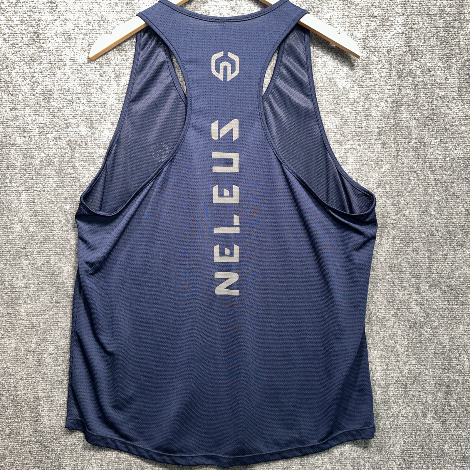 NELEUS LOGO Navy Muscle Mesh Tank Top Gym Workout Size XL gallery