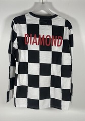 Diamond Supply Co. Black & White Checkered Long Sleeve Shirt – Men’s Large