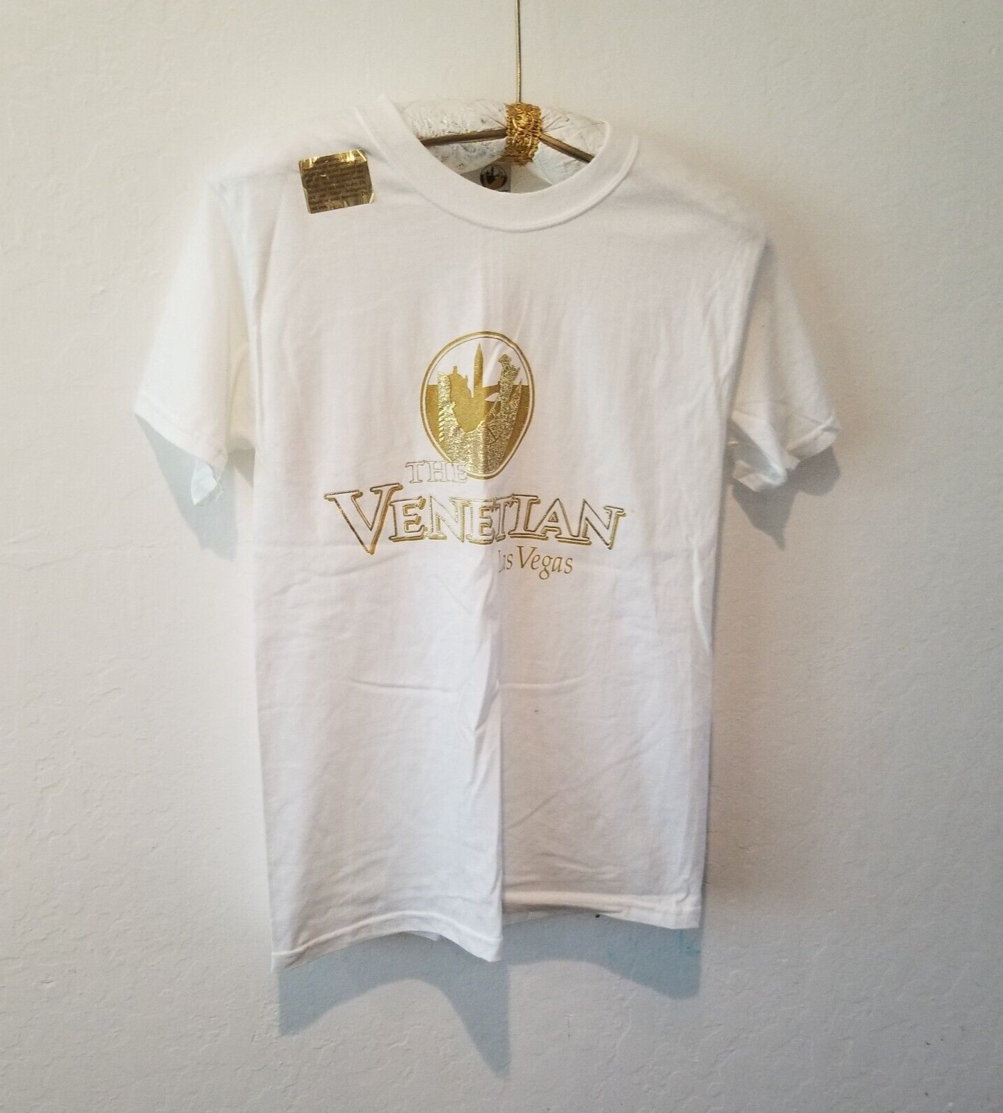 The Venetian Men's 34-36 Preshrunk Cotton Crew Neck T-Shirt Short Sleeve White gallery