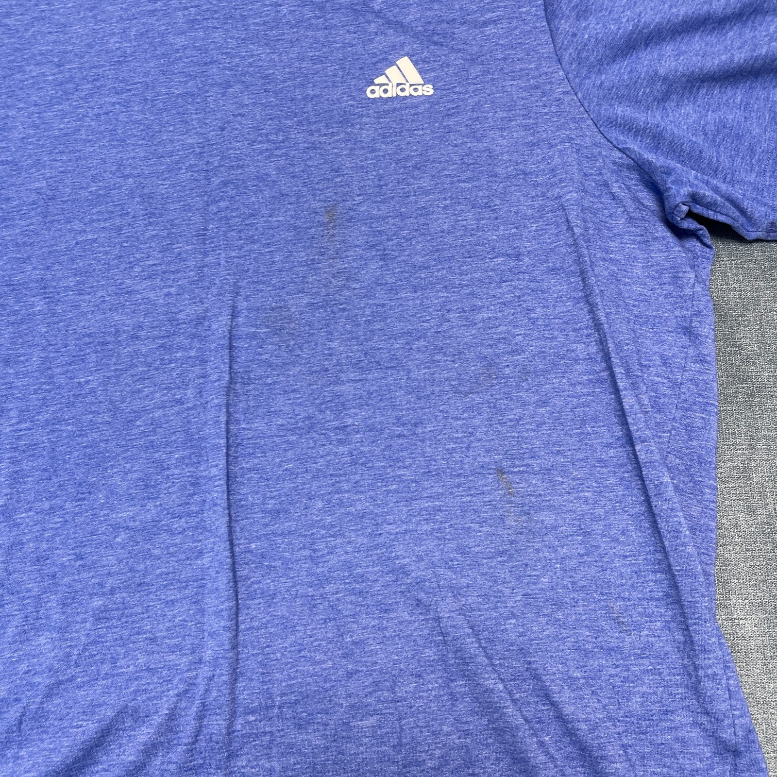 Adidas Aeroready T Shirt Mens XL Purple 3 Stripe Logo Moisture Wicking Athletic gallery