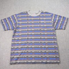 Levi’s T-Shirt Mens Small Striped Graphic Mountain Line Embroidered Logo Tee