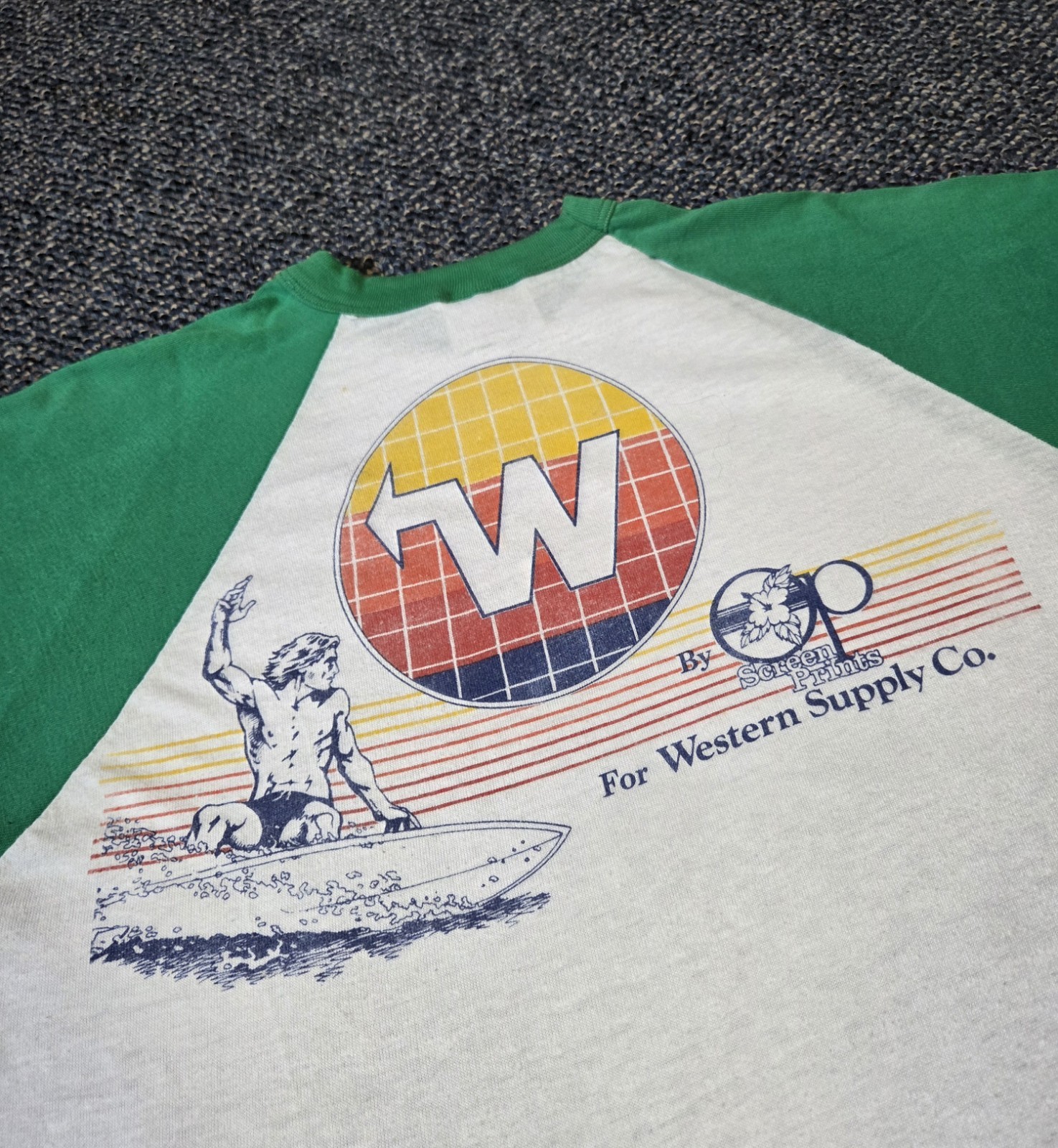 Vintage Ocean Pacific Shirt Raglan 80's Size Medium Western Supply Co gallery