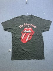 The Rolling Stones Classic Tongue Logo Gray T-Shirt Men’s Size L Rock Band Tee