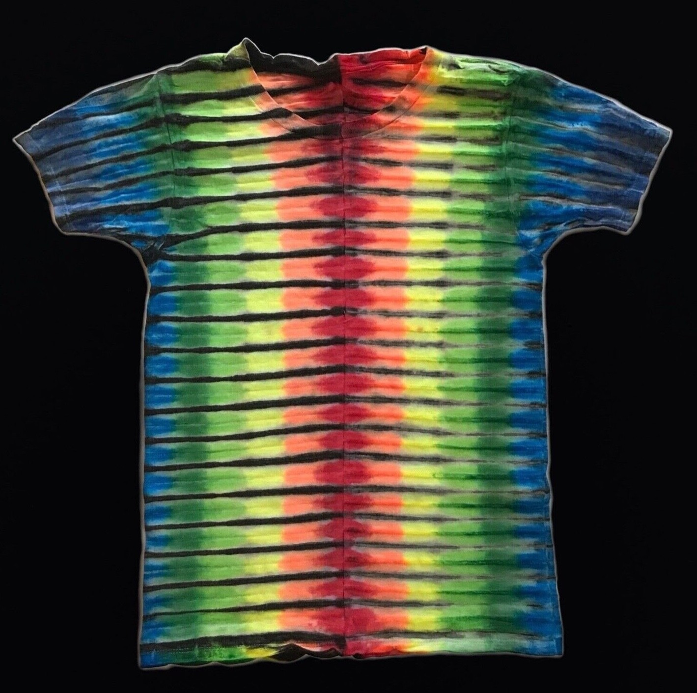 *New* 2XL - Sm Handmade Tie Dye, Rainbow Lava Bands (No pink) Crew or V-Neck gallery