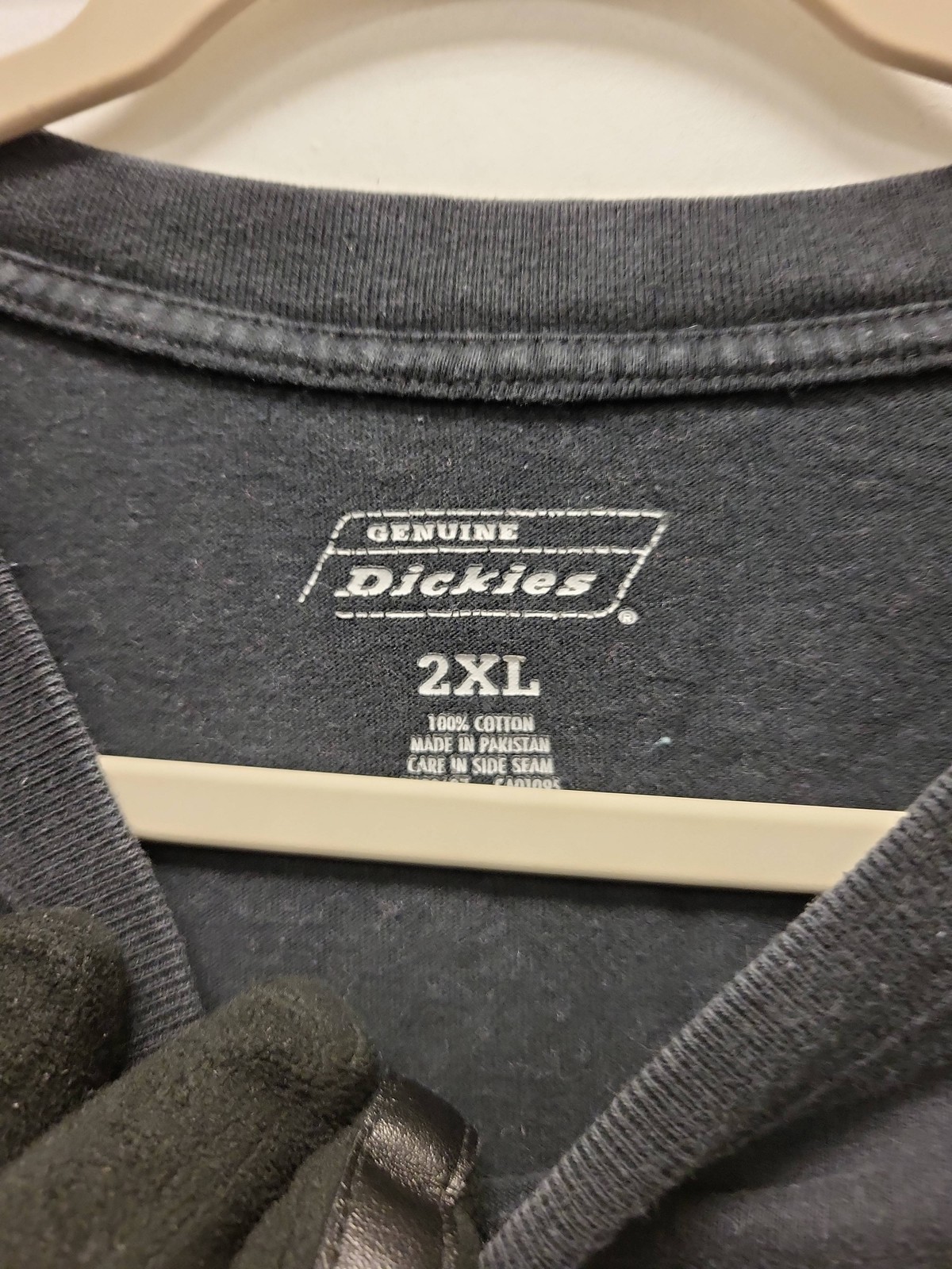 Genuine Dickies Long Sleeve Pocket T-Shirt Men's 2XL Black 100% Cotton Work Tee gallery