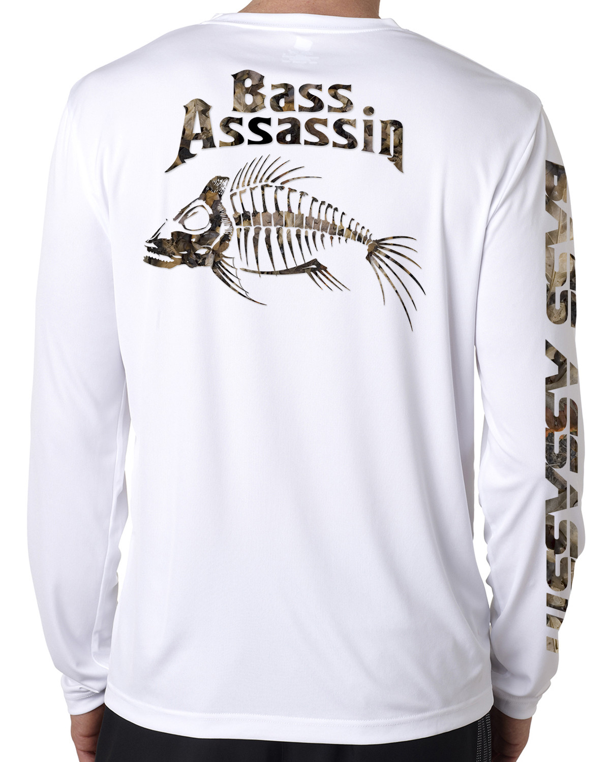 Bass fishing t shirt Microfiber long sleeve 50+ uv Dixie Land Outdoors camo