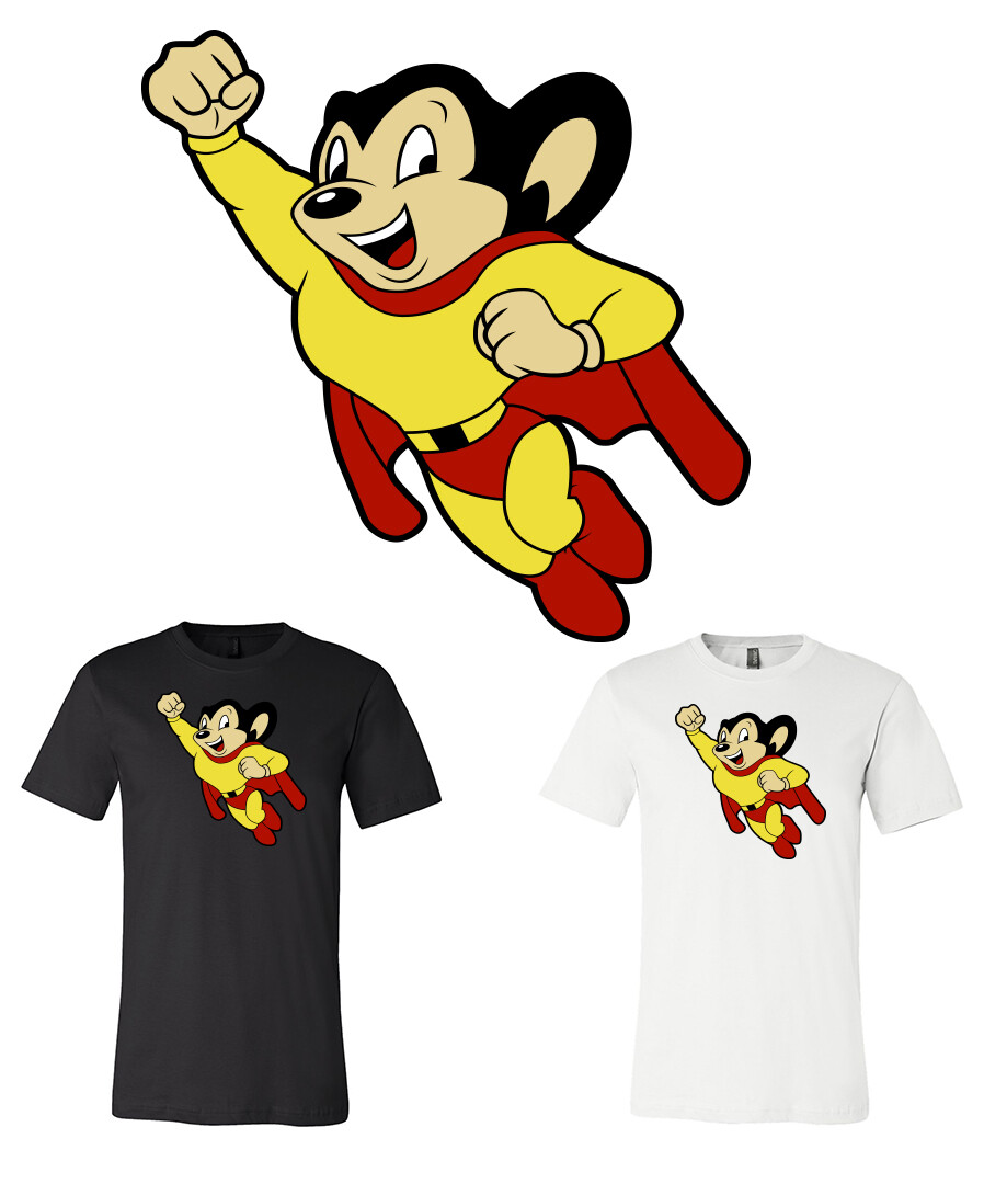 Mighty Mouse Cartoon logo shirt S-6XL Tracking!! gallery