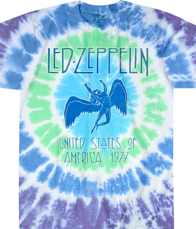 Led Zeppelin Ramble On Tie-Dye T-Shirt Liquid Blue gallery