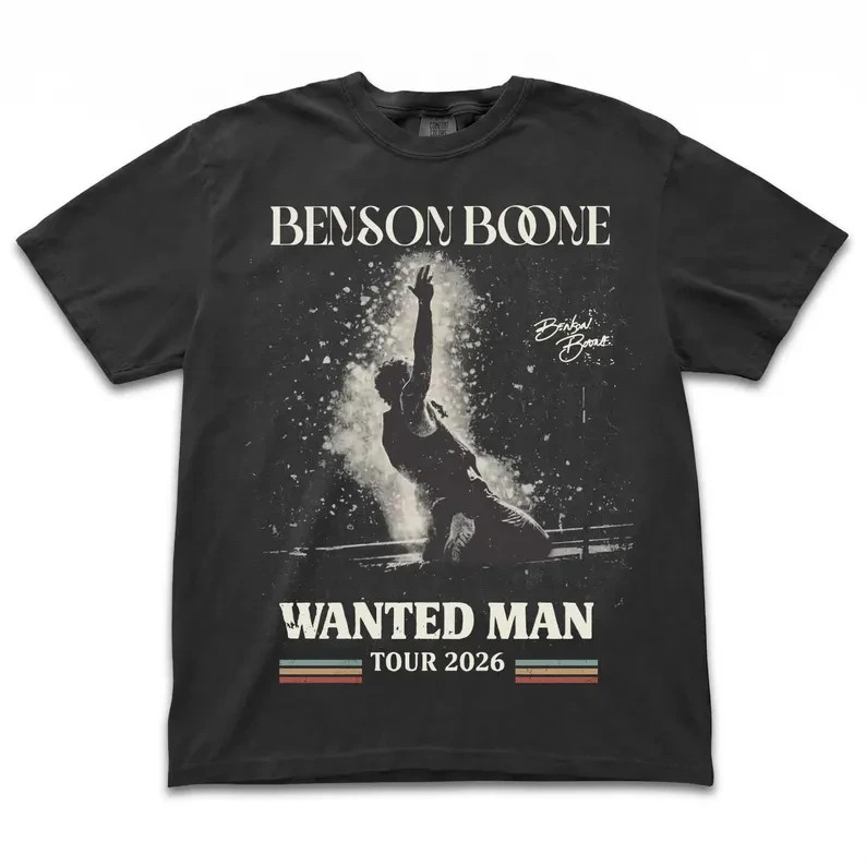 Benson Boone Wanted Man Tour 2026 Graphic Tee – Retro Concert Shirt