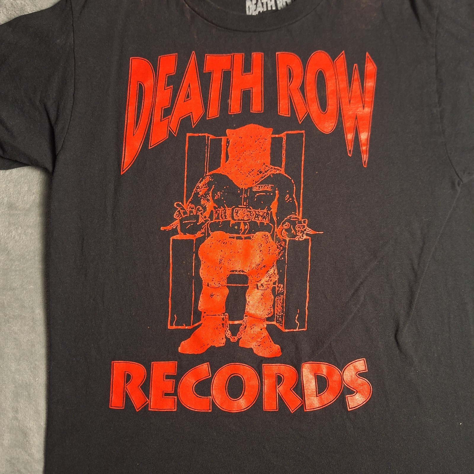 Death Row Records T-Shirt Size Medium Black Graphic Tee Hip Hop Rap Music Logo gallery